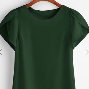 SHEIN Petal Sleeve Chiffon Blouse